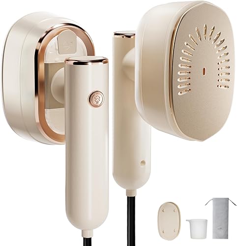 Vaporizador de viaje para ropa, vaporizador portátil, plancha de viaje, vaporizador de mano 2 en 1 con bolsa de almacenamiento, mini plancha de