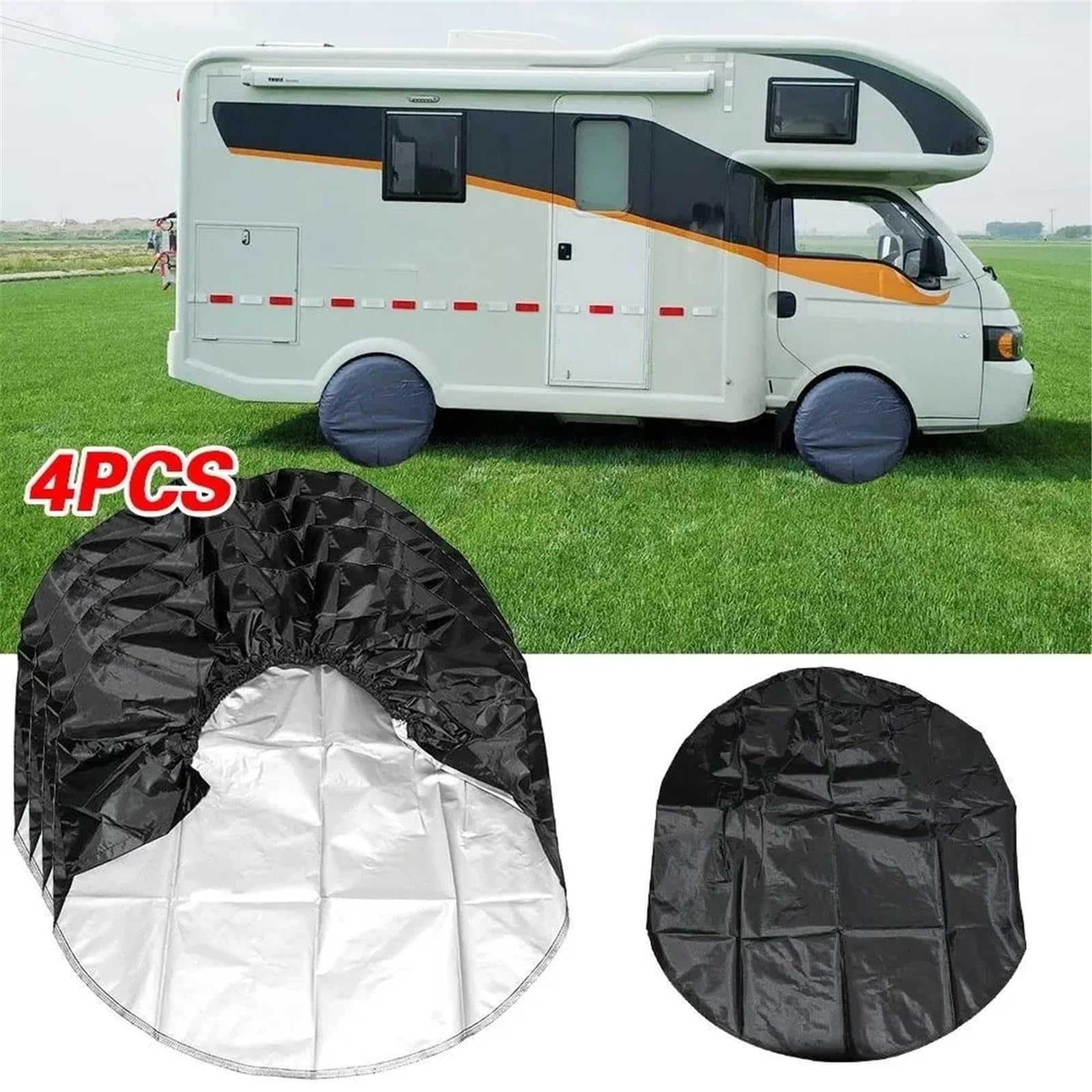Borsa Pneumatici 4 pezzi 27-32 pollici pneumatici auto borsa di stoccaggio ruota coperture pneumatici caso veicolo ruota protezione for camper camion auto camper rimorchio copertura ruota(L-1PC)
