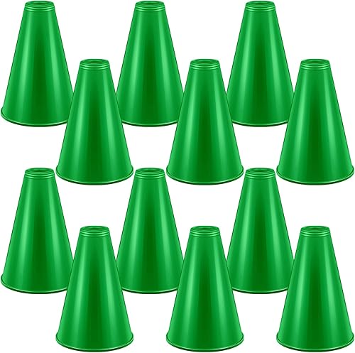Woanger 12 Piezas Megáfonos de Animación para Recuerdos de Fiesta Deportes Vítores Fiesta Generador de Ruido DIY Megáfono de Plástico para Partidos