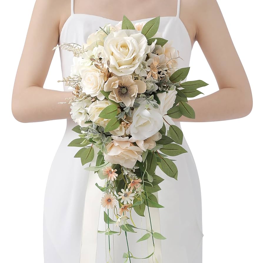 Amazon.com: Serwalin 9.8 Inch Wedding Bouquets for Bride