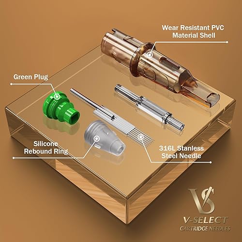 Miniatura 12 de EZ - 20 agujas de cartucho de tatuaje #12 (7RL) desechables de líneas redondas estándar para máquina rotativa de tatuaje, pistola de bolígrafo - V