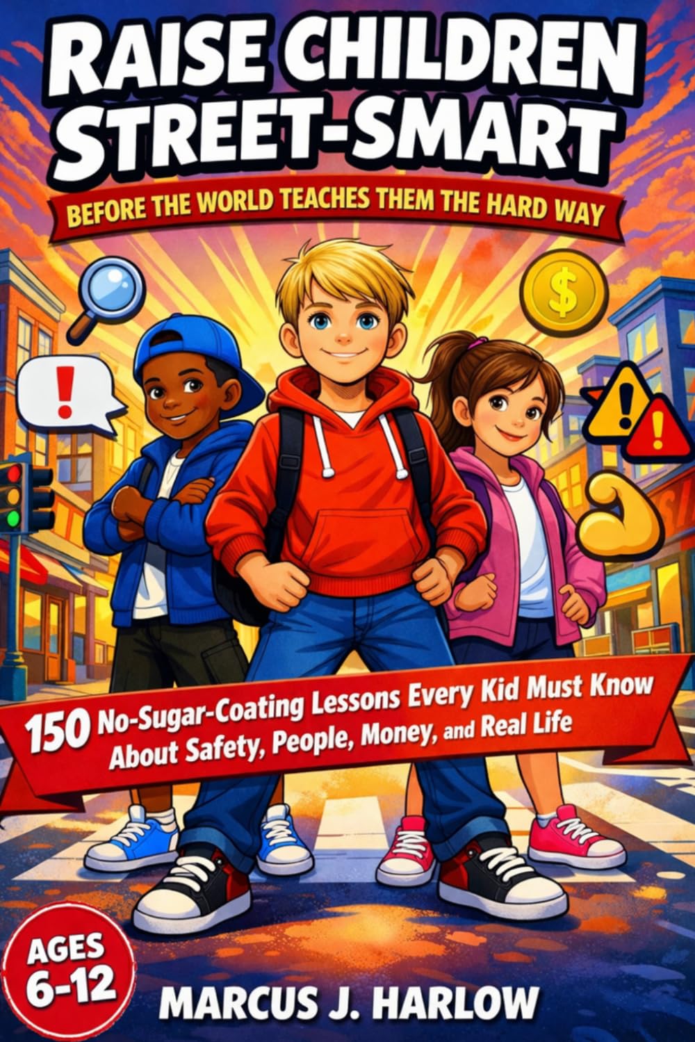 Raise Children Street-Smart: Before the World Teaches Them the Hard Way: 150 No-Sugar- Coating Lessons Every Kid Must Know About Safety, People, Money, and Real Life (Ages 6–12)