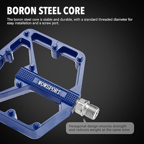 Miniatura 4 de Pedales de aluminio ligeros de MTB, pedales planos de la bici de montaña