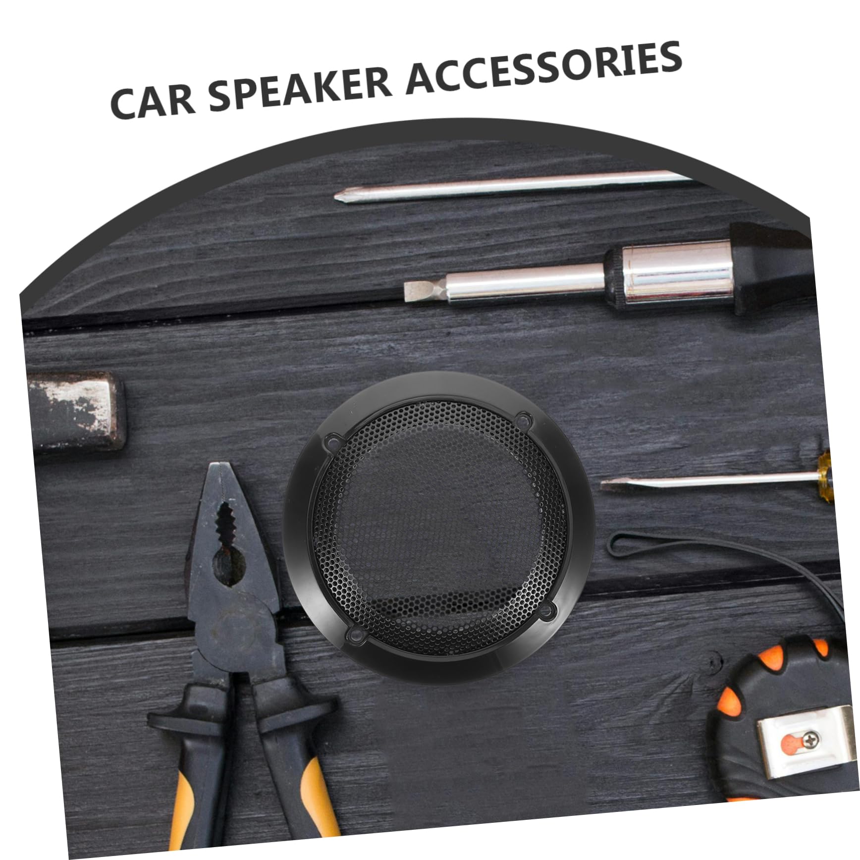 Levemolo Car Speaker Grill Cover Metal Mesh Guard for Car Audio Round Door Rear Speaker Protection