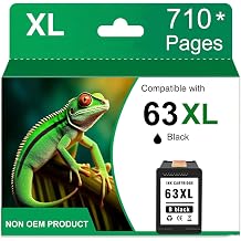 63 63XL 3830 4520 Printer Ink Cartridge for HP Black Ink 63 HP63XL for HP 63 XL Black Ink Cartridge High Yield Work for OfficeJet 3830 5255 5258 Envy 4520 4512 4513 4516 DeskJet 1112 1110 3630 Printer