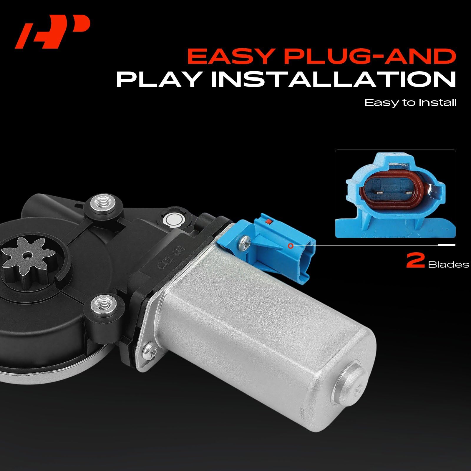 A-Premium Motor de elevación de ventana eléctrico compatible con Toyota 4Runner Camry Celica Corolla Tacoma Chevrolet Prizm Geo LX450 Mitsubishi con 7 dientes
