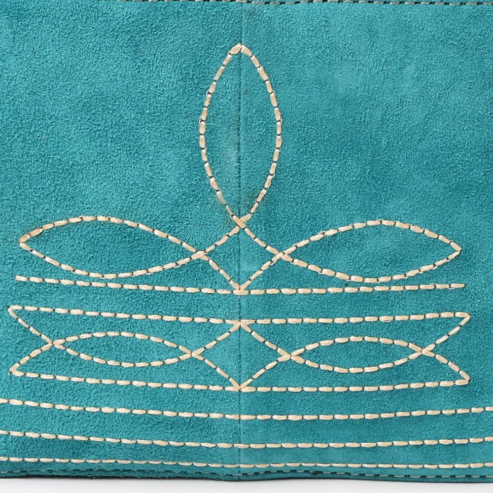 American Darling Women's Hand Tooled Floral Carved Genuine Leather Jewelry case Eco-Friendly Travel Organizer YKK Zipper