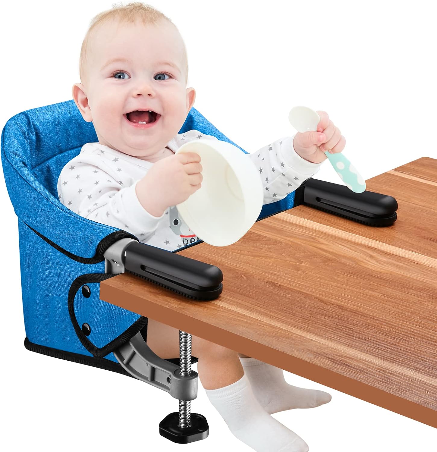 Hook On Chair,Clip on High Chair, FoldFlat Storage Portable Baby