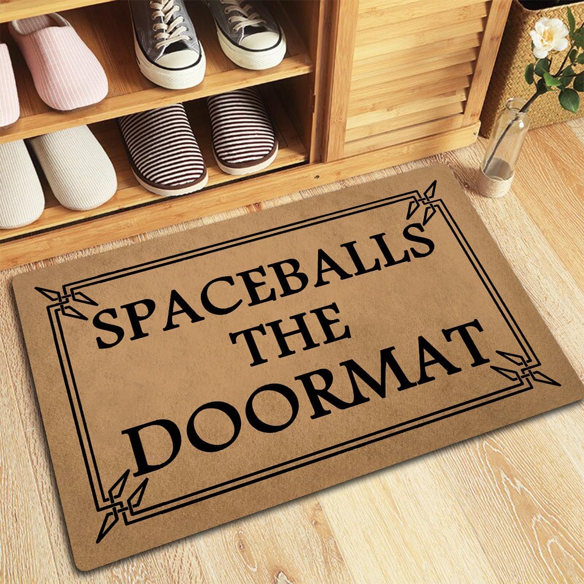 Spaceballs The Doormat Funny Doormat - 23.6x15.7 Inch Non-Slip Rubber Welcome Mat for Front Door,Entryway Mat with Humorous Design - Durable Indoor/Outdoor Use