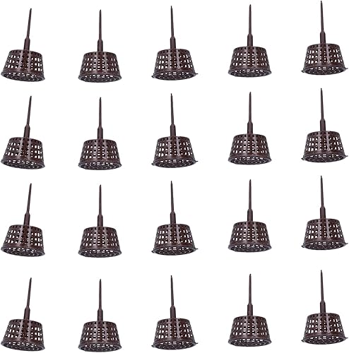 Miniatura 8 de 20 cestas de malla de fertilizantes de plástico con tapas, macetas de red de alimentos para plantación antienvejecimiento, tazas de nutrición de