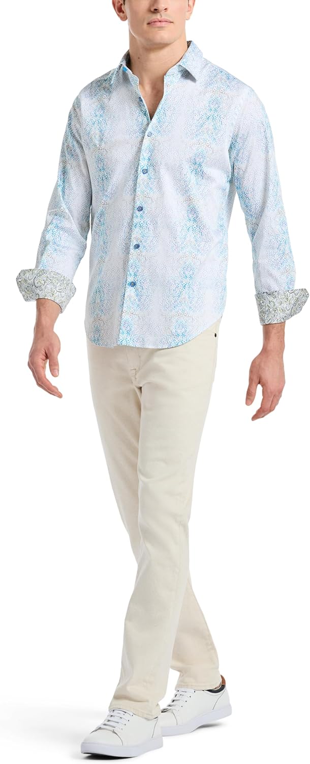 Robert Graham Men’s Fuerteventura Long-Sleeve Button-Down Shirt, Multi, Medium - Image 4