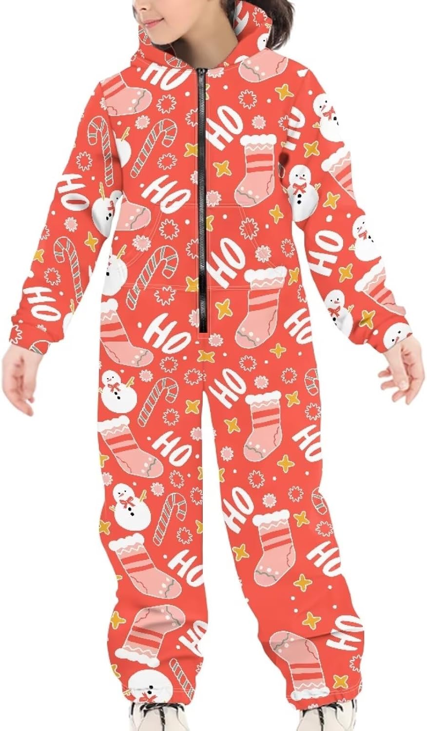 Girls Jumpsuits Kids Christmas Party Clothes Casual Long Sleeve Onesie Romper for Girls Party Costume 6-16T