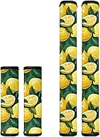 Vista 36 de Juego de 4 fundas protectoras de repuesto para manija de puerta de refrigerador con temática de té de la tarde para microondas, horno, refrigerador