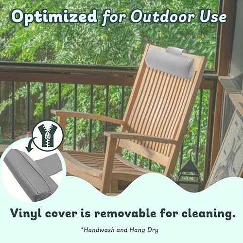 Miniatura 7 de Poolzilla Almohada universal de spa, hecha de espuma suave para jacuzzis y tumbonas al aire libre, reposacabezas ajustable y peso que se adapta a