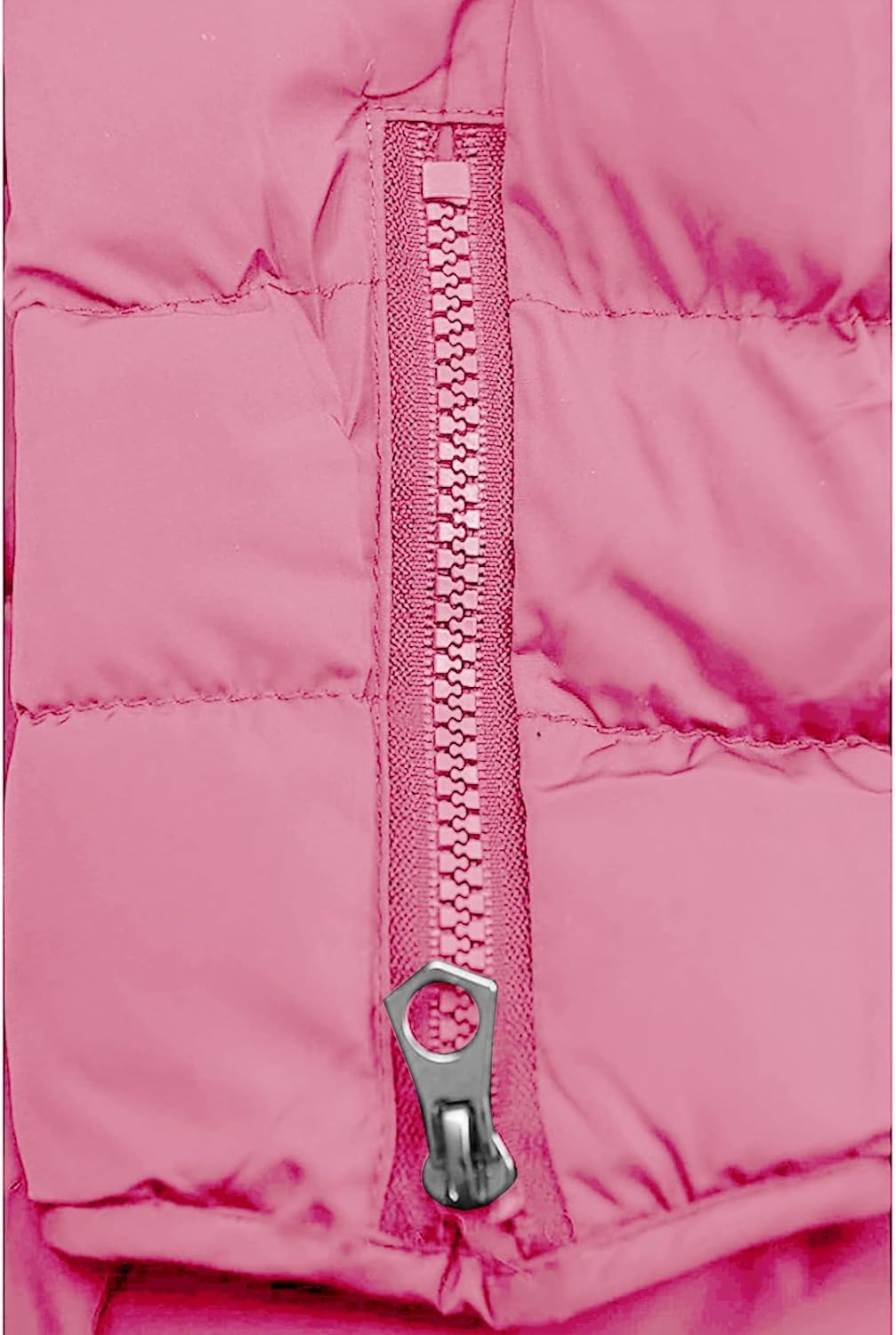 Womens Long Puffer Jacket Quilted Thicken Fleece Lined Winter Coats Zip Up Hooded Down Coat Warm Jackets Outwear