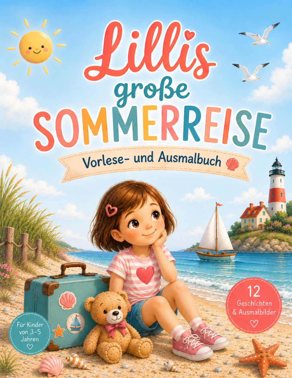 Lillis große Sommerreise: Vorlesegeschichte, Ausmalspaß und Ferienabenteuer für Kinder von 3 bis 5 Jahren