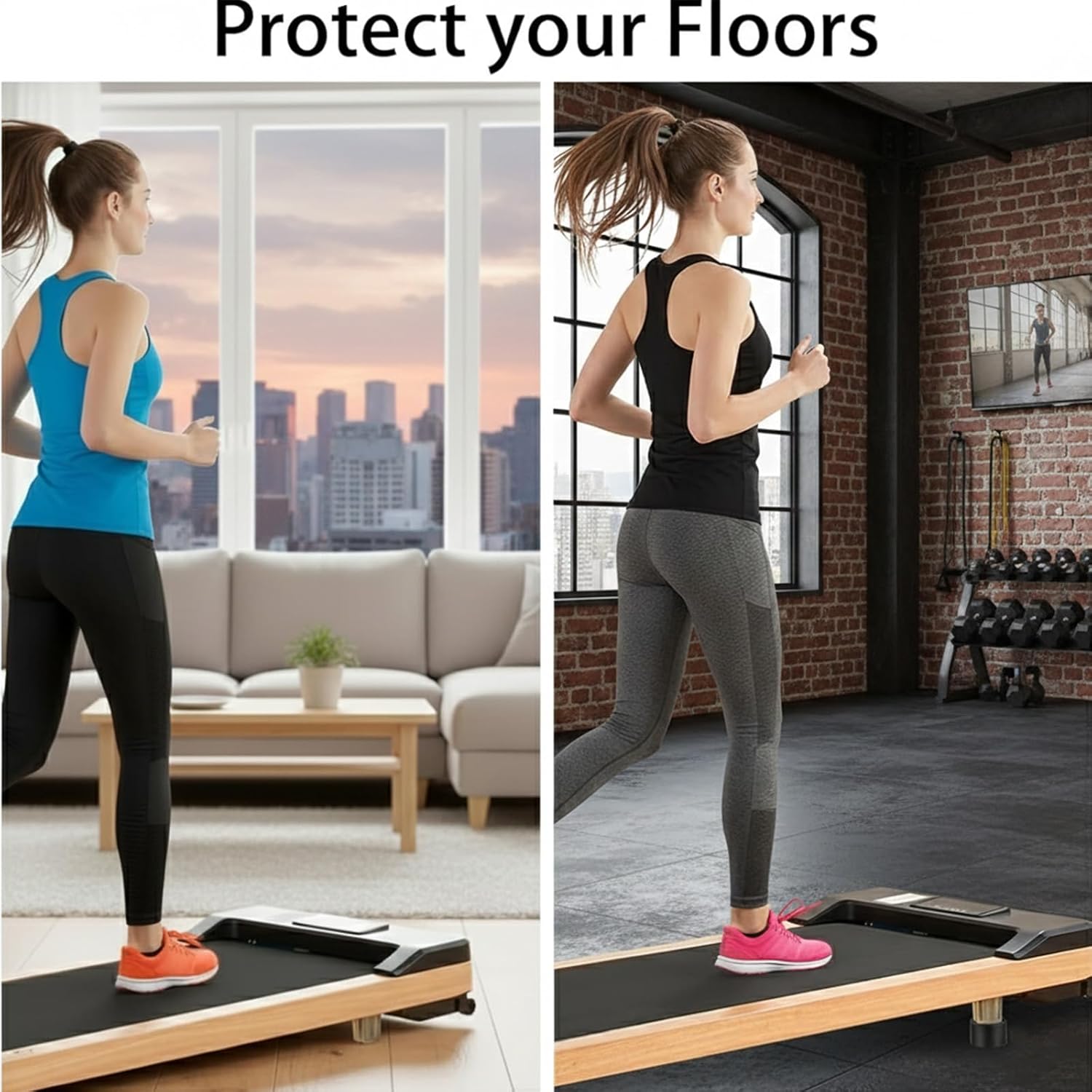 Treadmill Incline Risers Compatible with Maksone Walking Pad, Shock Absorbing 3% Slope Ramp Blocks for Home Gym (2-Pack)(37mm)
