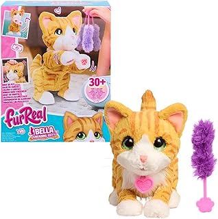 Just Play Giocattolo interattivo furReal Bella the Biscuit-Making Kitty da 25,4 cm, oltre 30 suoni e reazioni, peluche, giocattoli per bambini dai 4 anni