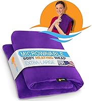 Vista 9 de SunnyBay Almohadilla térmica extragrande para microondas, apta para microondas, pesado, de cuerpo completo, húmedo, caliente o frío, con relleno
