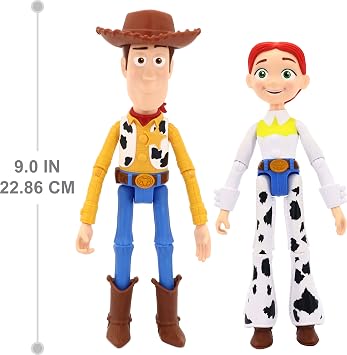 Posable Woody & Jessie Action Figure Set, 7-Inch Scale, Authentic Pixar Characters