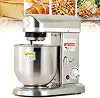 Commercial Stand Mixer Bowl, 500W Heavy Duty Electric Food Mixer with 3 Speeds Adjustable 113/184/341 RPM, Dough Hook Whisk Beater,10L
