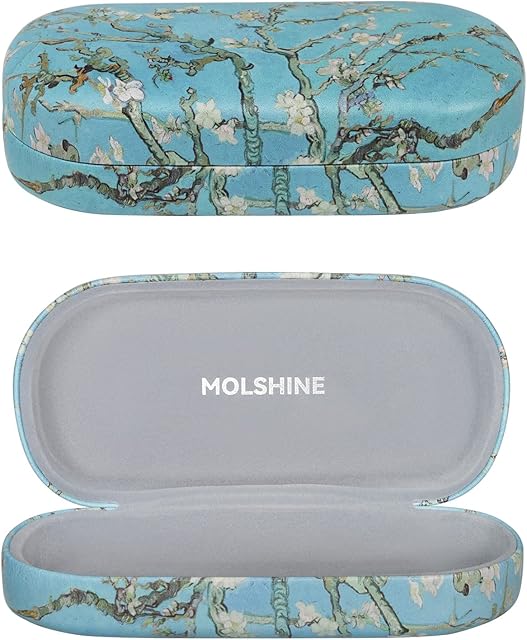 molshine Hard Shell Sunglasses Case,Classic Large Glasses Case for Women Men,Sunglass Eyeglasses