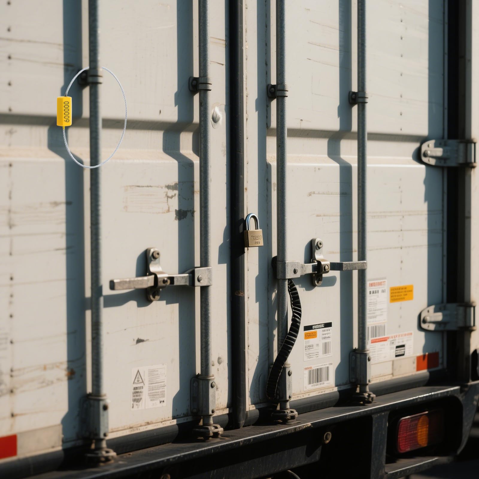 100 Stück Stahlkabel Transportsiegel aus ABS und Stahl, Gelb