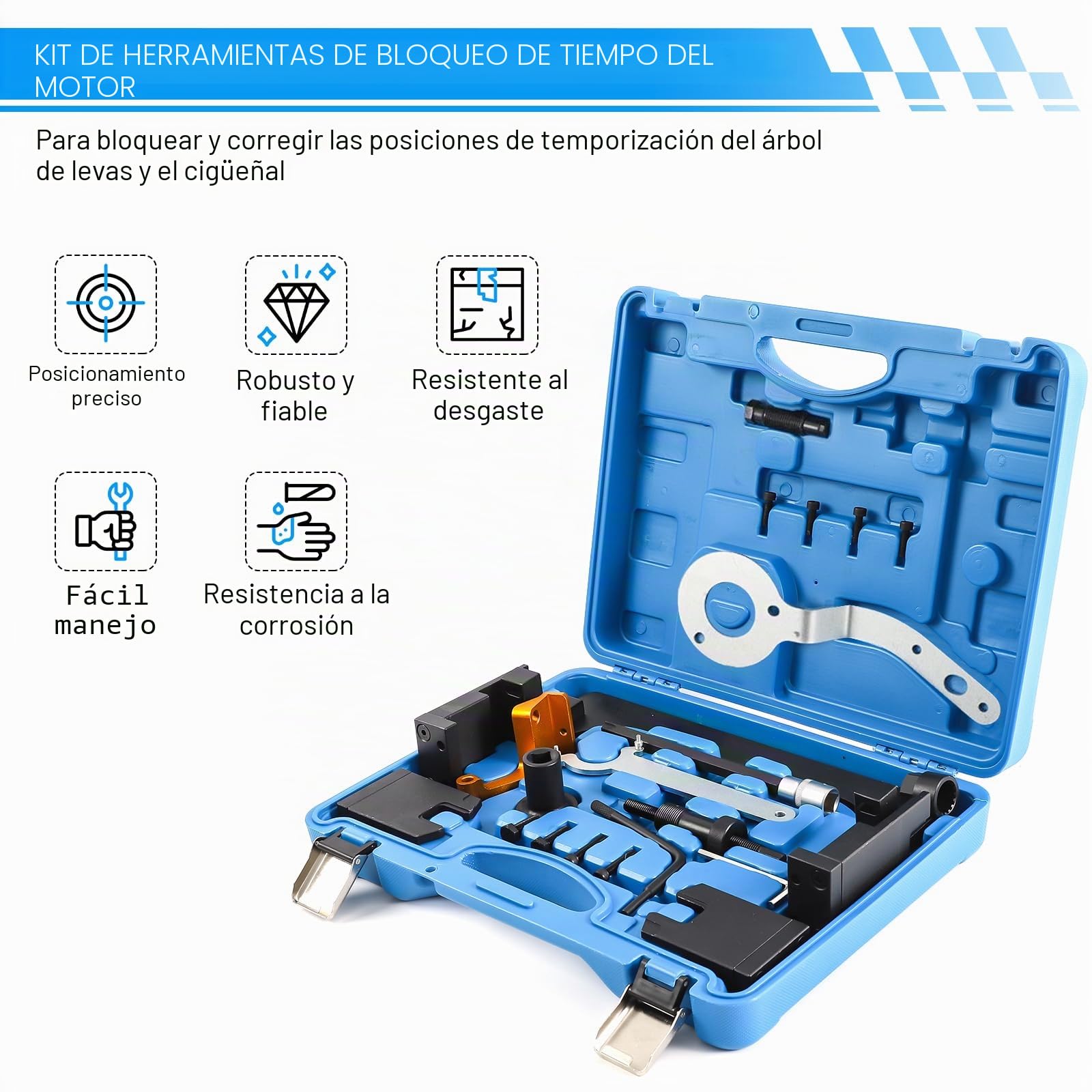 Kit de Herramientas de Sincronización de Alineación del árbol de Levas del Motor Compatible con B-M-W y para Mini Hatch B38 B46 B48 B58 116i, Conjunto de Herramientas de Sincronización del Motor