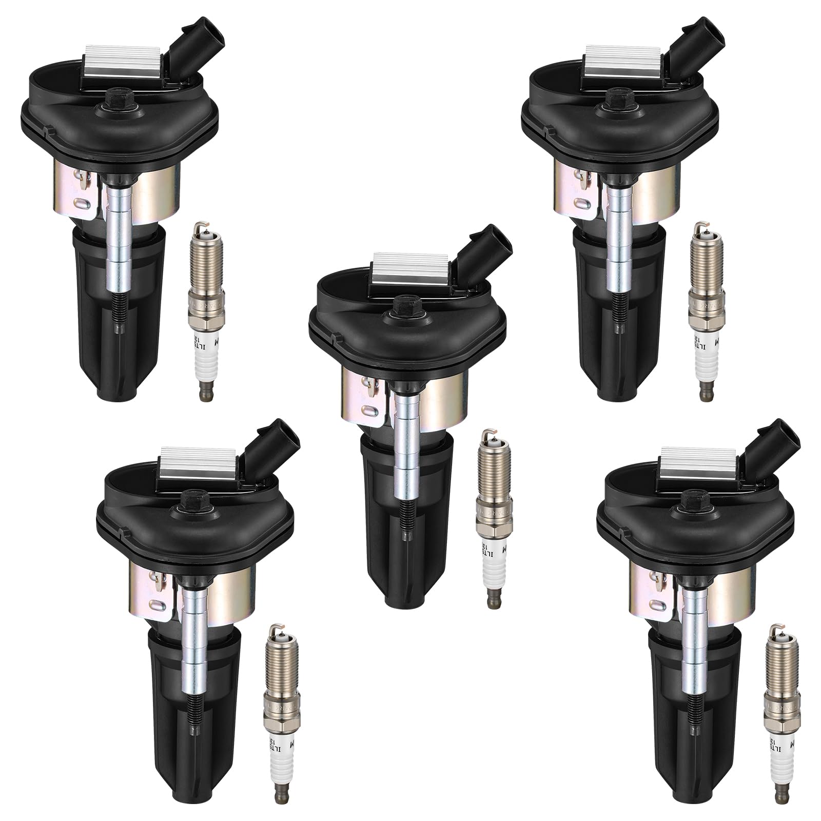 BDFHYK Ignition Coil UF303 and Spark Plug 5019 for Chevrolet Colorado 04-06