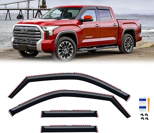 Miniatura 116 de Visera de ventana para Jeep Cherokee 1984-2001 (Excluye Modelo Limited), Protectores Guards Shields de lluvia de canal exterior, Deflector