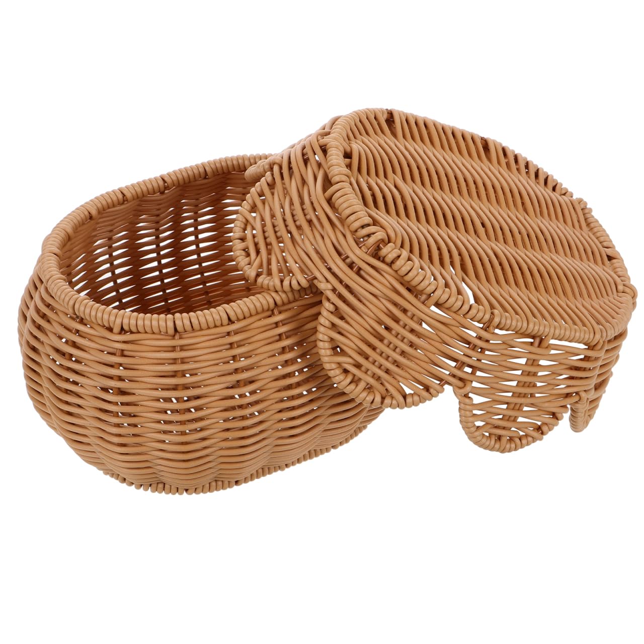 Panier de rangement plastique marron pour organiser le salon