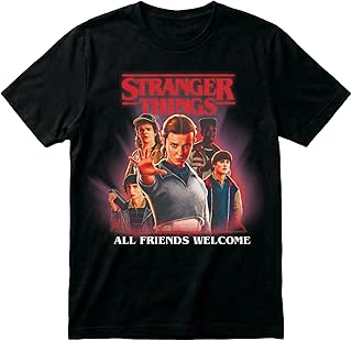 Stranger Things Group Cast Eleven Logo All Friends Adult T-Shirt