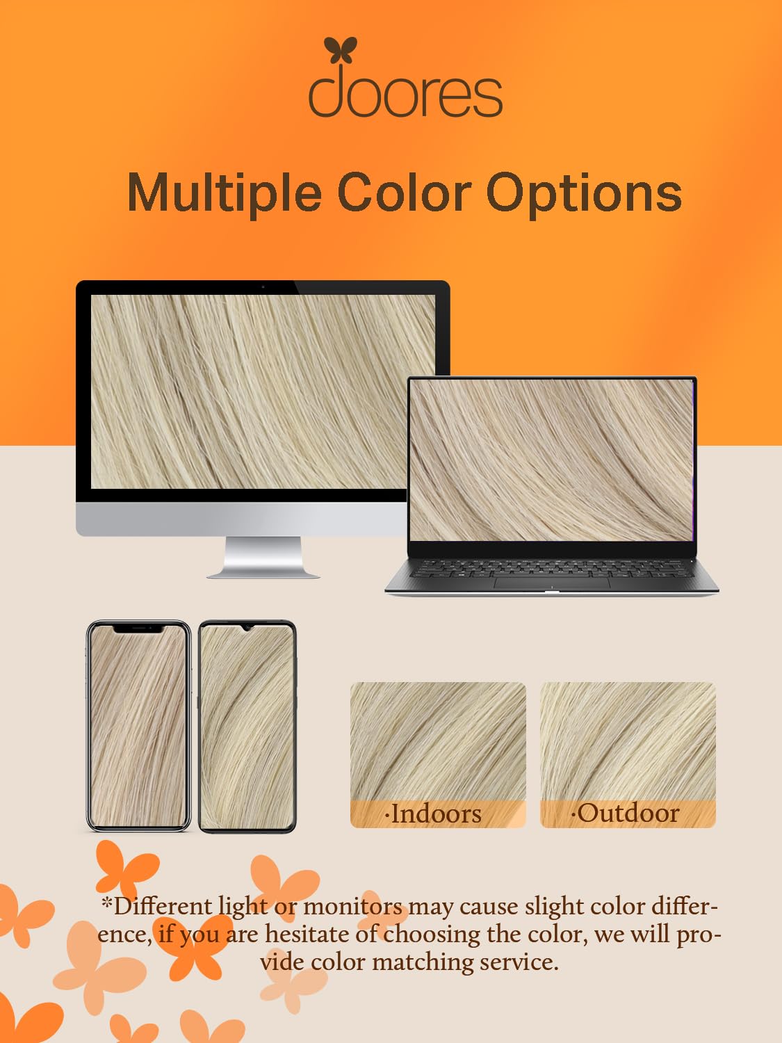 DOORES Human Hair Extensions Tape in, Balayage Walnut Brown to Ash Brown and Bleach Blonde, 18 Inch 20pcs 50g, Tape in Hair Extensions Silky Straight Soft Weft — view 91