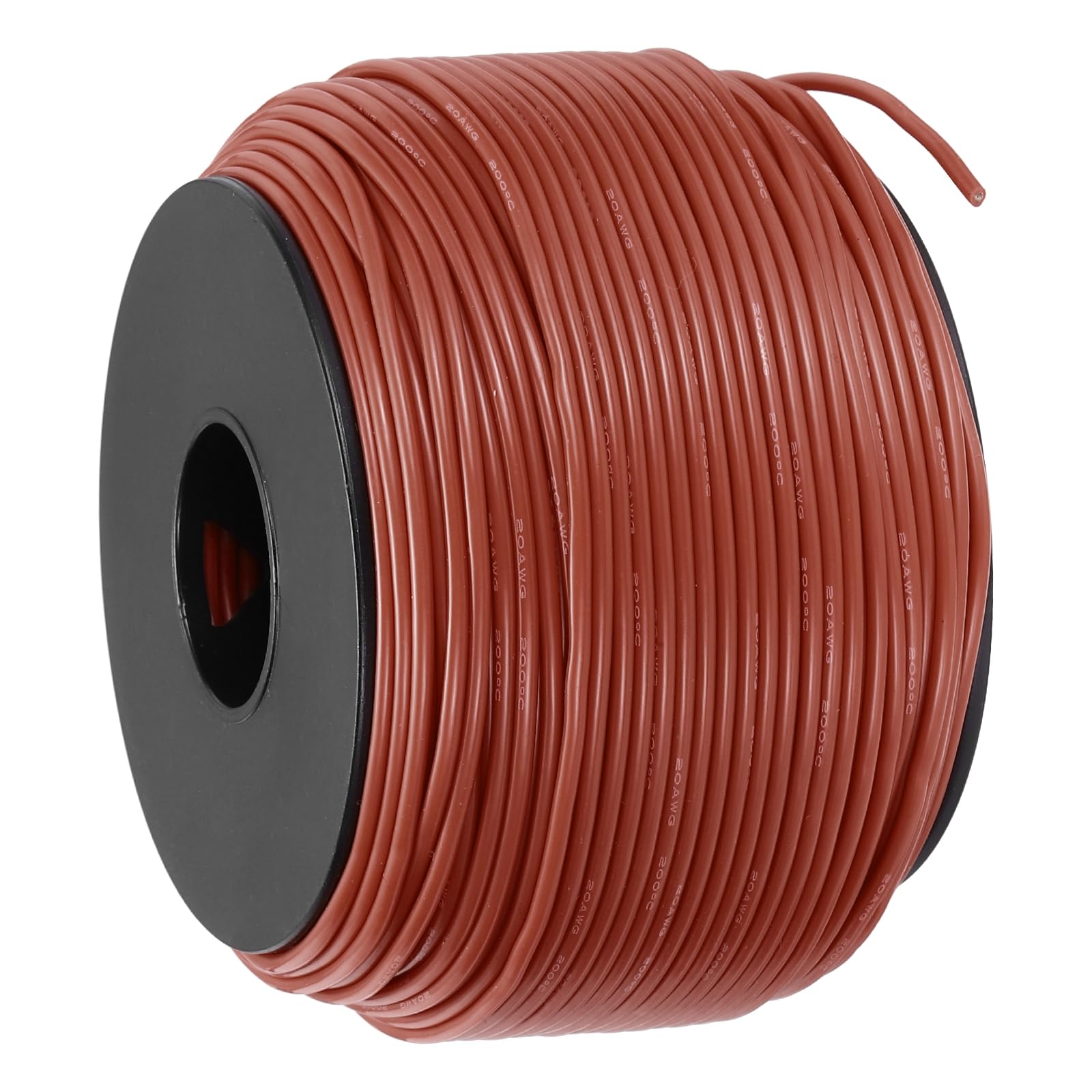 sourcing map 20 AWG Flexible Silicone Wire 91.5m/300ft, 20 Gauge Tinned Copper Electrical Stranded Wire 200 Celsius/392 Fahrenheit High Temperature Hookup Spool for DIY Model Wiring, Brown