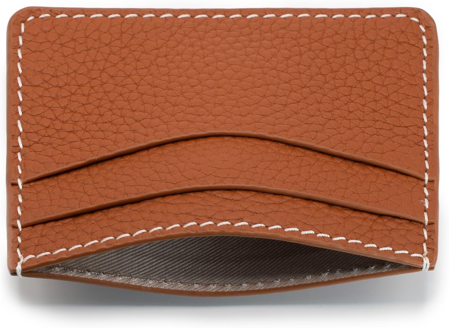 Luxury Leather Cardholder – Handmade Wallet Crafted from Real Genuine Full-Grain Leather. Slim Minimalist Design for Stylish Men and Women – Soft, Durable and Modern Credit Card Case, Tan, Minimalist