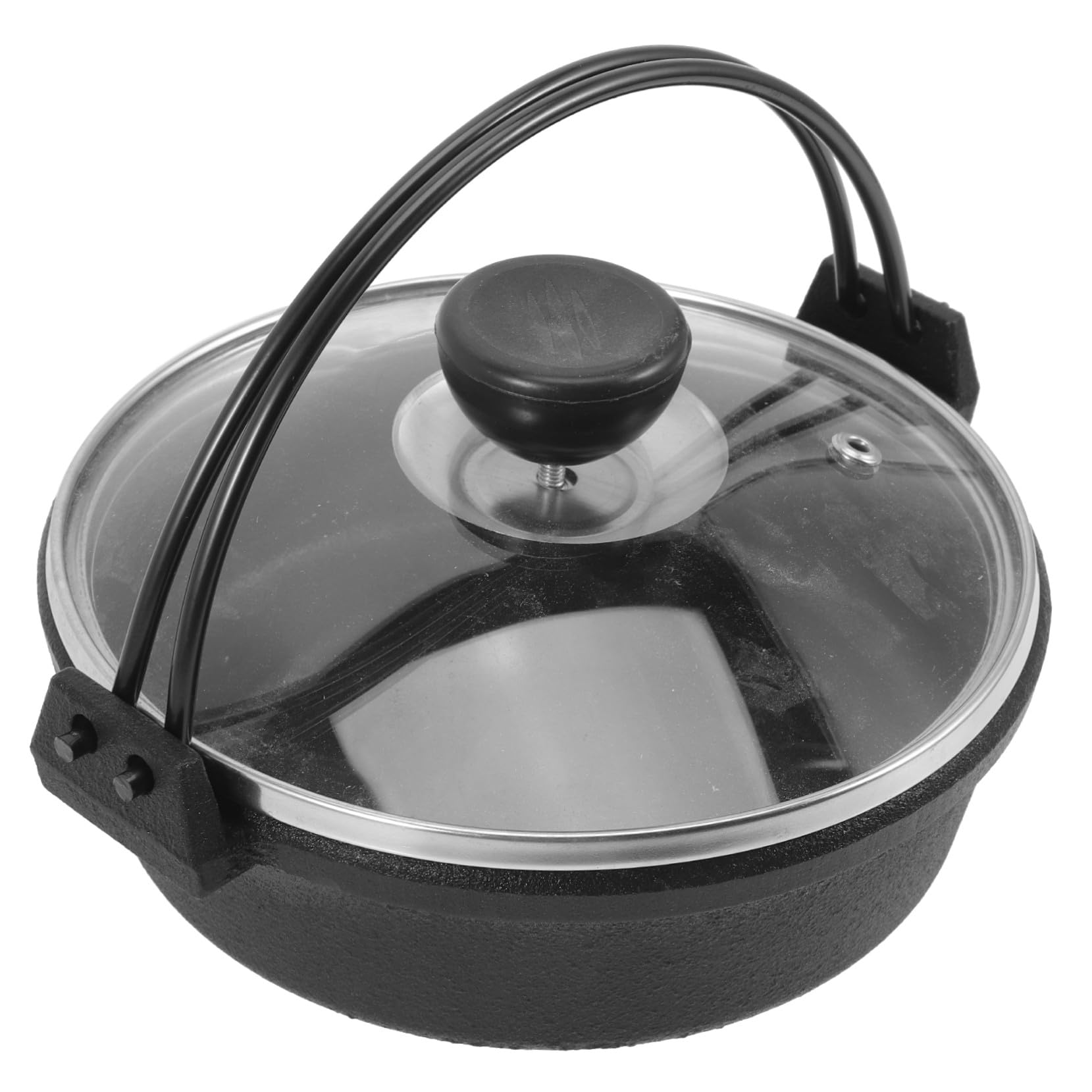 Casserole en fonte résistante haute température avec couvercle