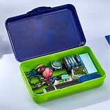 It's Academic Pencil Box Kit, Includes Ruler & Sharpener, Durable Plastic, for School & Office Supplies, Blue Gaming Design – view 6