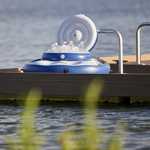 Miniatura 6 de Intex Mega Chill - Soporte inflable flotante para 24 latas para natación, navegación, tubería, barbacoas y más, color azul