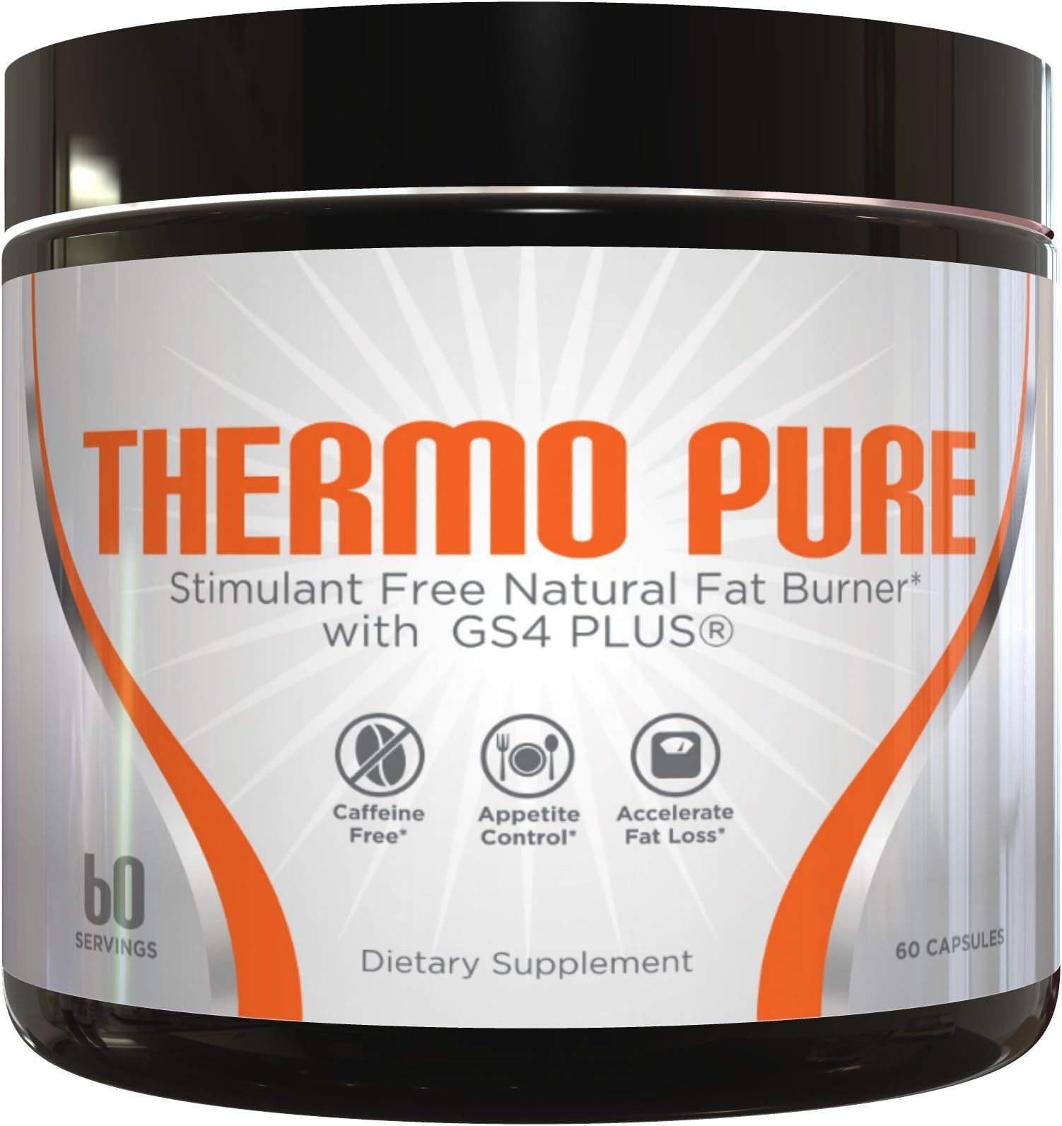 THERMO PURE – Stimulant Free Natural Fat Burner, Caffeine Free Appetite Suppressant for Weight Loss & Diet Pills For Women, 60 Veggie Capsules/ 30 Day Supply