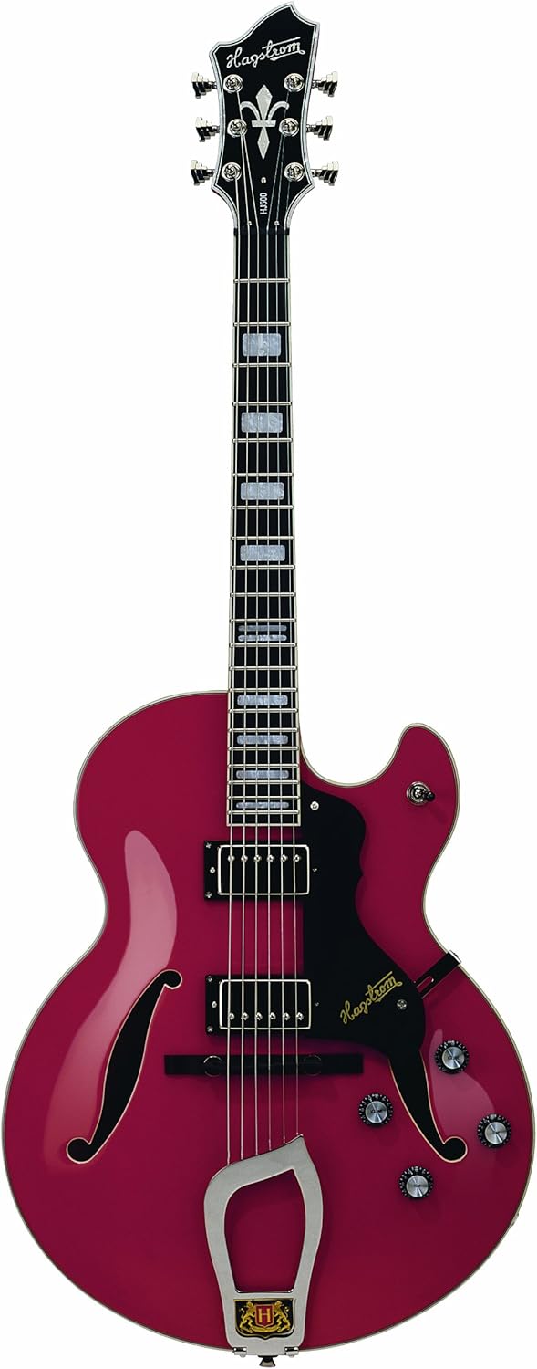 Hagstrom HJ500 Electric Jazz Guitar (Cream Red) Musical