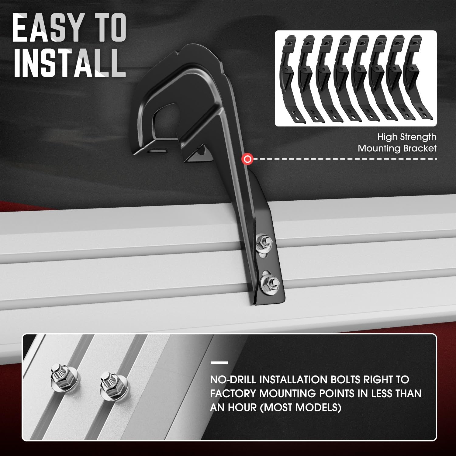 DNA MOTORING 6" Running Boards Compatible with 19-24 Silverado Sierra 1500 Crew Cab, Silver Black Aluminum Side Step Bars, STEPB-ZTL-8109-AL