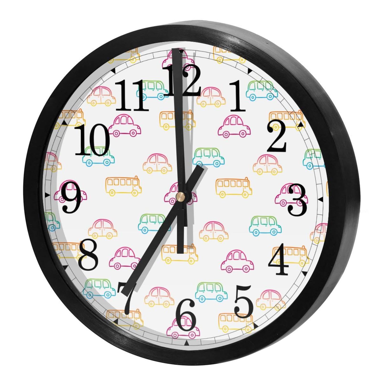 Horloge murale à quartz mécanique silencieuse pour bureau et salle de classe