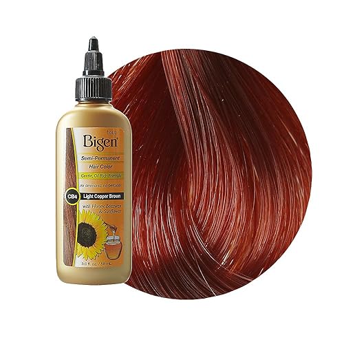 Bigen Tinte semipermanente para el cabello, marrón cobre claro, 1 unidad, 3 onzas líquidas (paquete de 1)