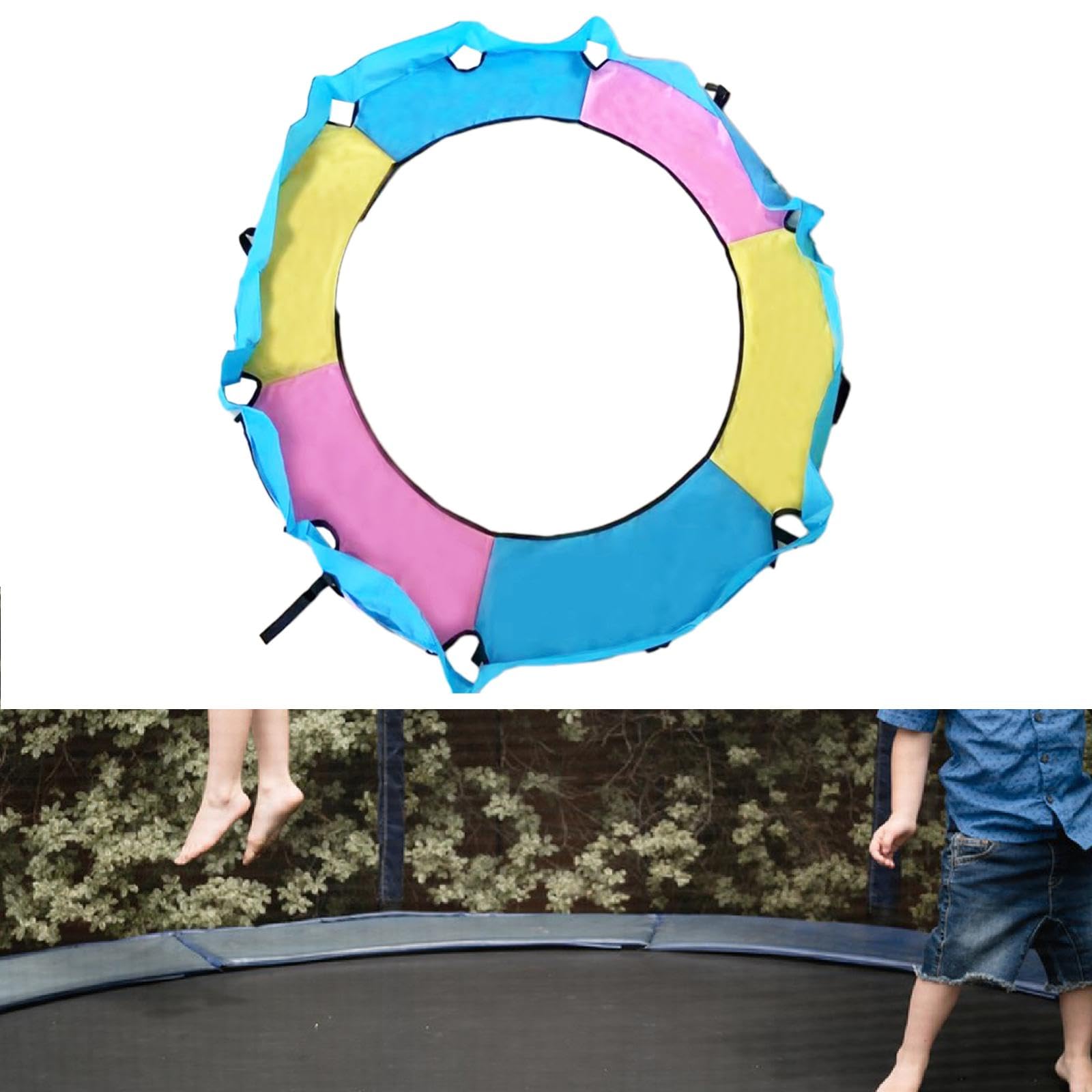 rockible Trampoline Pad Replacement, Trampoline Spring Cover, Round Spring Protection Cover Trampoline Spring Pad, 1.4m