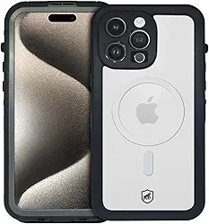Gshield Capa Case Capinha 360° à Prova d'água Compatível com Magsafe, Nautical (Transparente, iPhone 16 Pro)