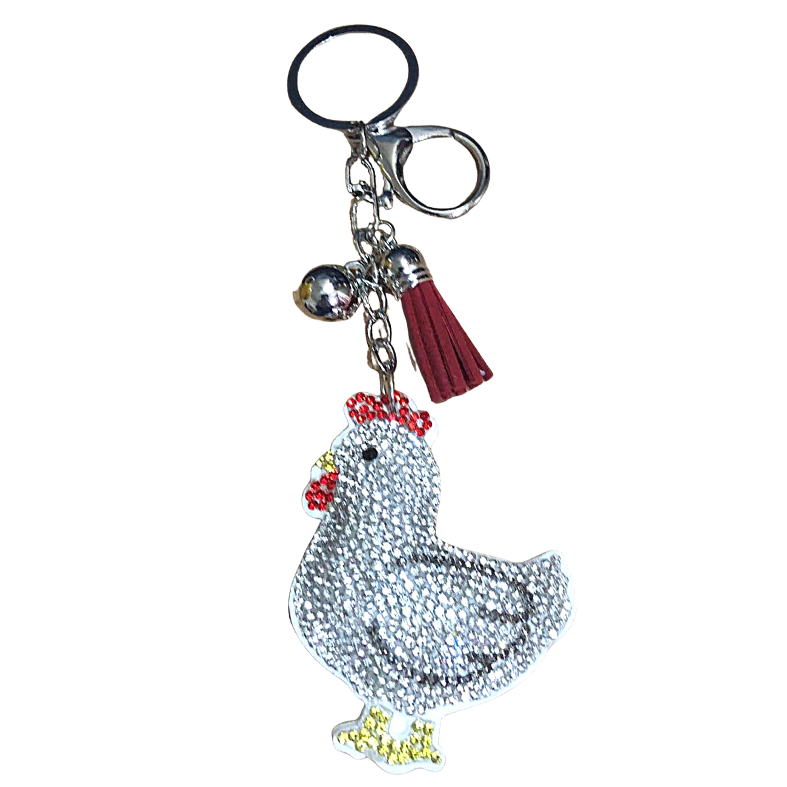 Popfizzy Rhinestone Keychains for Women and Girls, Bling Purse Charms, Birthday Gifts for Her, Backpack Accessory, Bag Charms