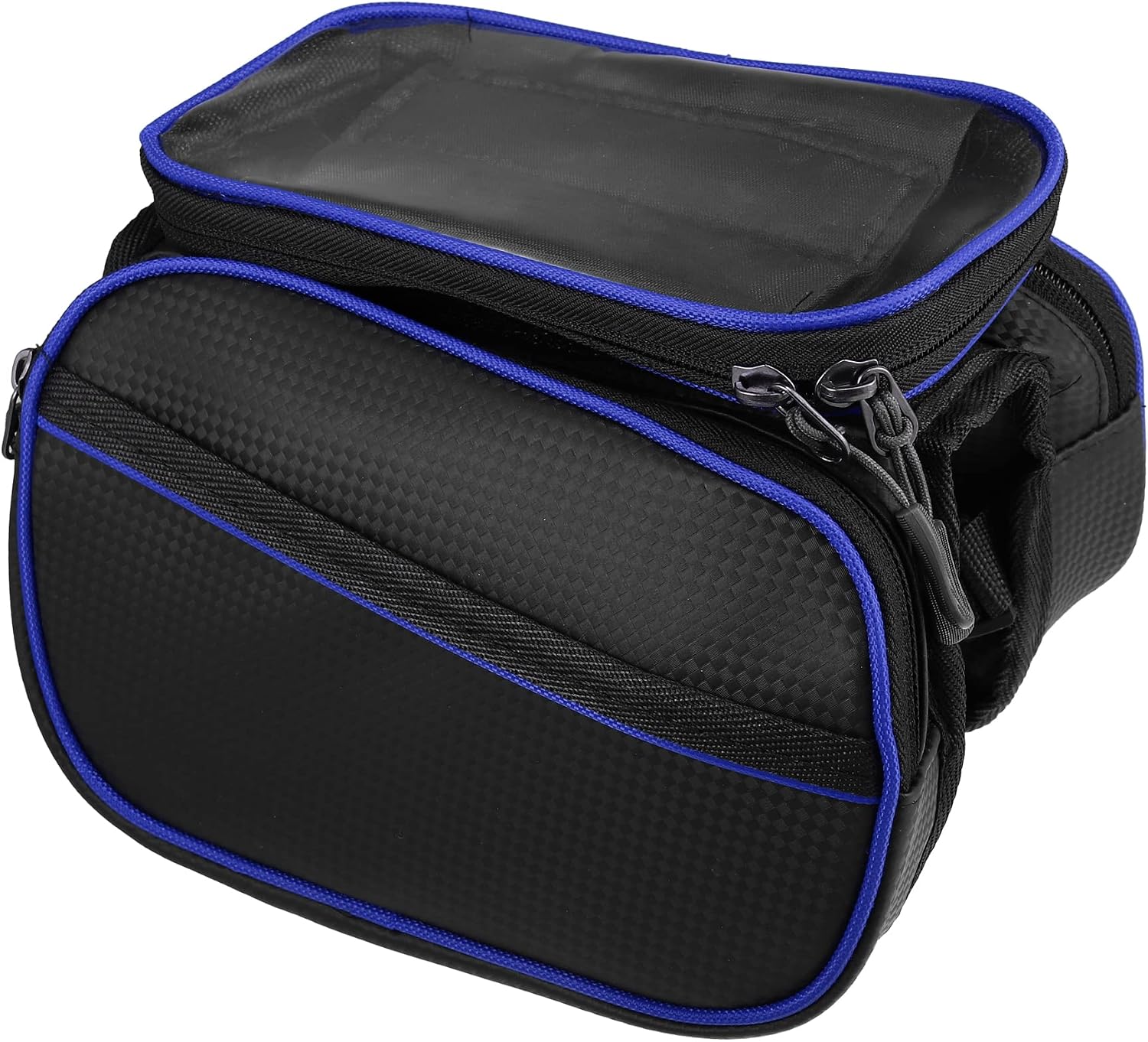 X AUTOHAUX Bike Front Frame Bag with Touch Screen Phone Holder Waterproof Storage Bag for Road Mountain Bikes