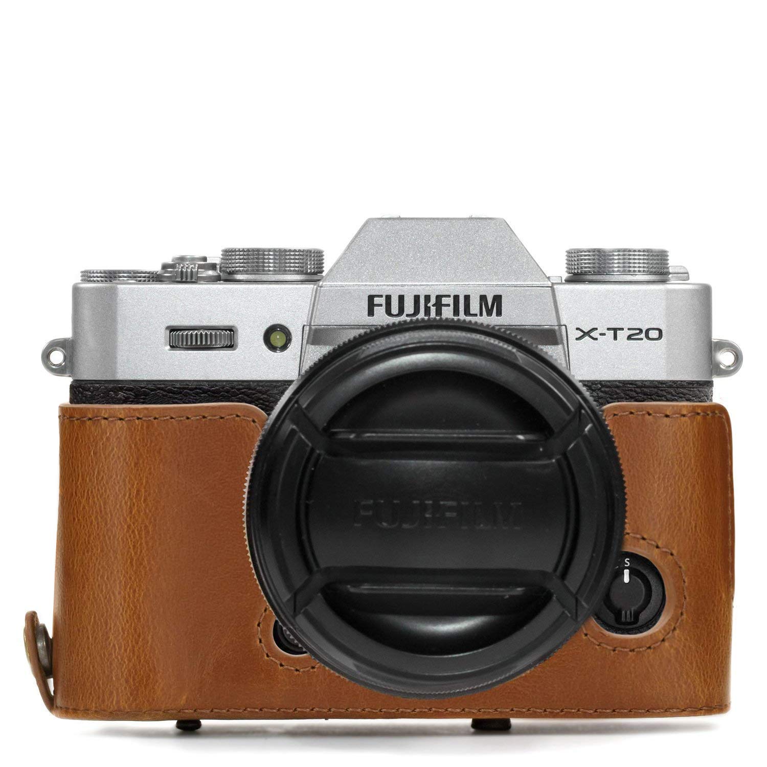 Megagear Custodia In Finta Pelle Per Fujifilm X-T30, X-T20 (16-50Mm / 18-55Mm Lenses), X-T10 Marrone Chiaro