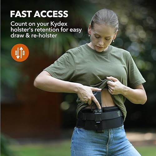 Miniatura 4 de MUNALO Belly Band Holster for Women & Men Gun Holsters for Concealed Carry Tactical Pistol Belt Compatible with Any Kydex Holster for Running,