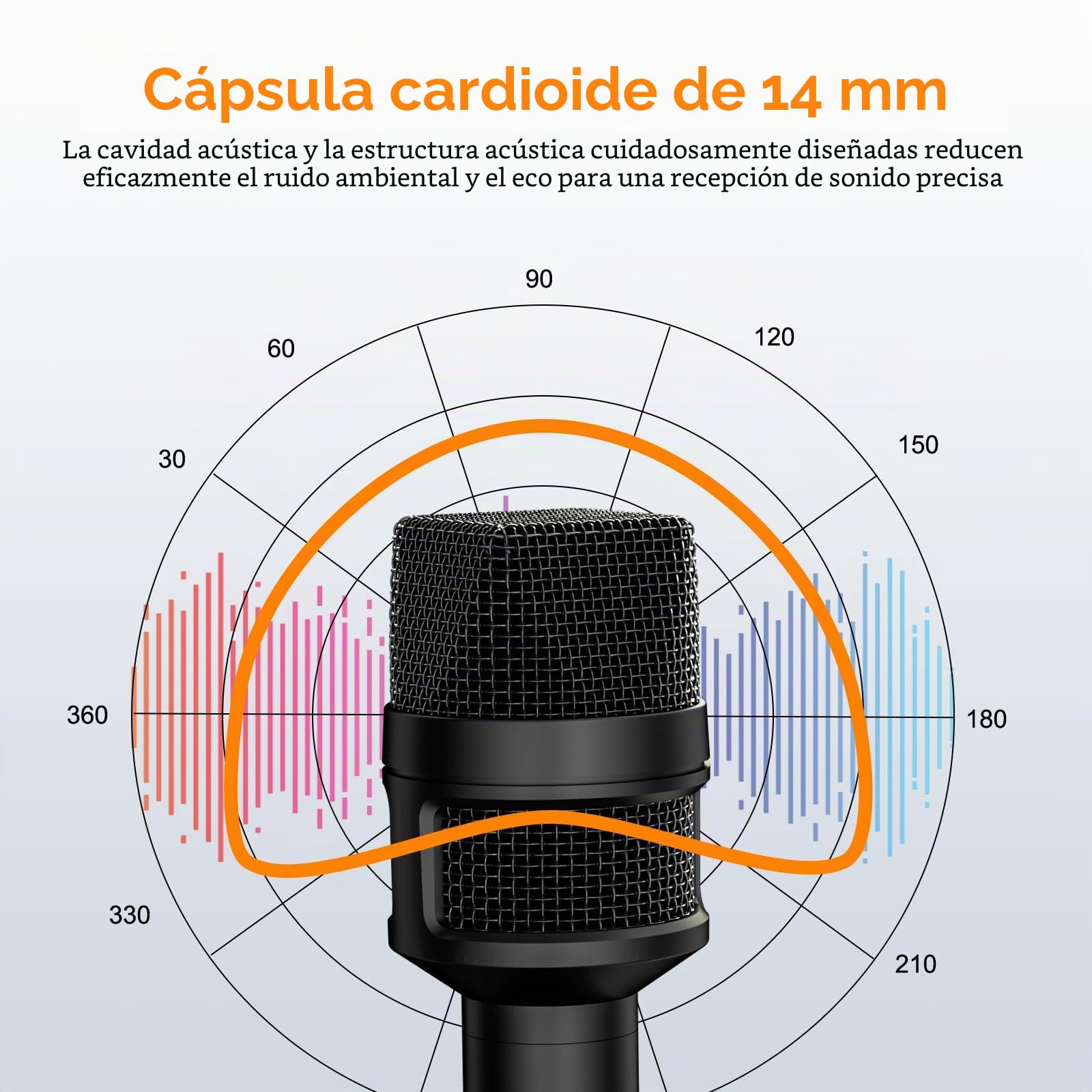COMICA Revo S - Micrófono de mano inalámbrico para iPhone, micrófono de entrevista USB C, grabación de audio de 48 kHz/24 bits, batería de 15 horas, micrófono de smartphone para creador de contenido